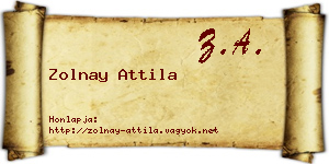 Zolnay Attila névjegykártya