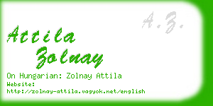 attila zolnay business card